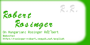 robert rosinger business card